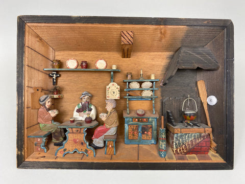 Rare Early Wendall Sherman Kitchen Diorama Wall Plaque (#7080)