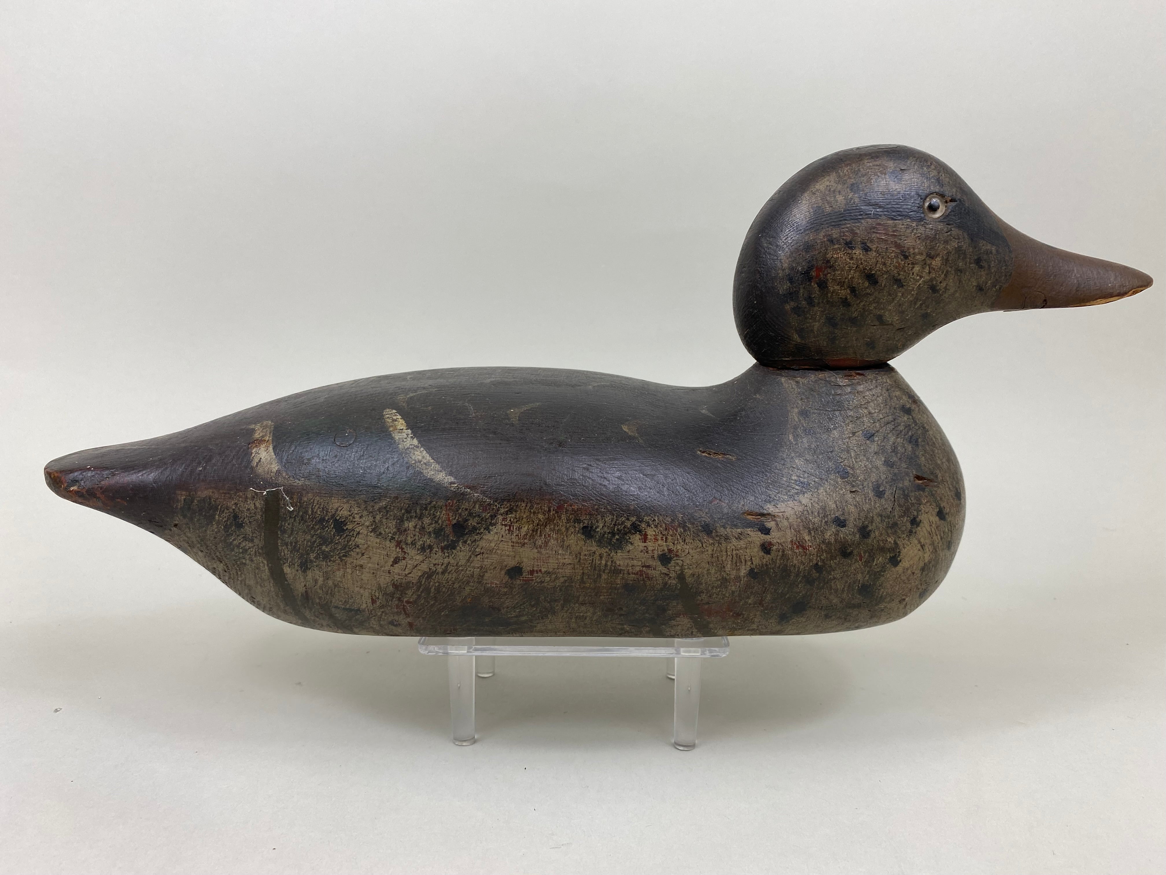 Mason Mallard Hen, Original Paint, Circa 1920's (#7133) - Muddy Water