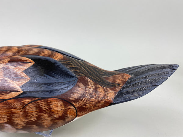 Pair of Tom Ferguson Ruddy Ducks, Branded, Signed, Dated (#7276)