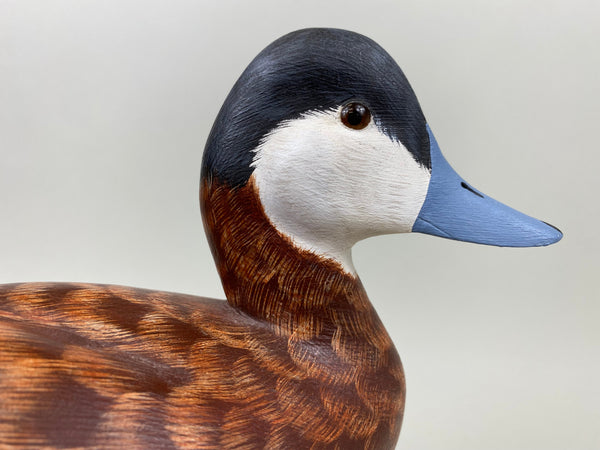 Pair of Tom Ferguson Ruddy Ducks, Branded, Signed, Dated (#7276)