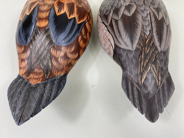 Pair of Tom Ferguson Ruddy Ducks, Branded, Signed, Dated (#7276)