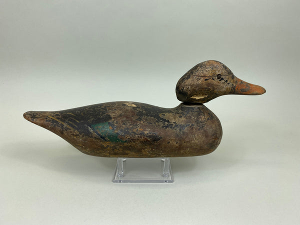 Mason Mallard Hen, Circa 1915's, Worn Original Paint (#7419)