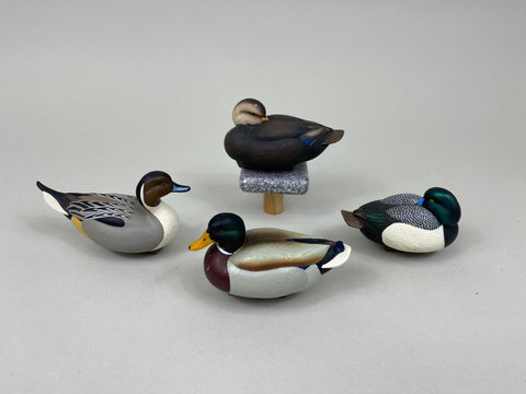 4 Jett Brunet Ducks Unlimited Miniature Ducks (#7553)