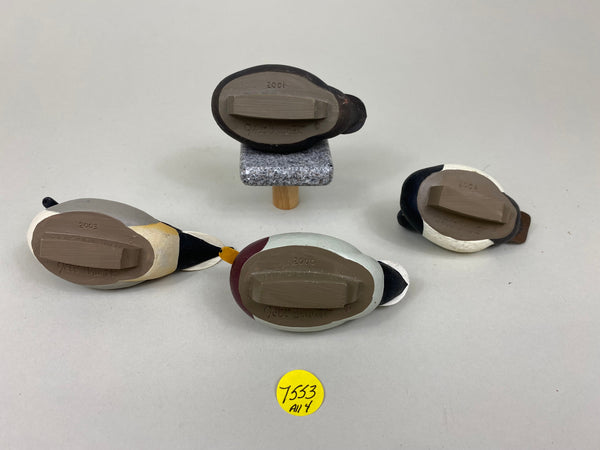 4 Jett Brunet Ducks Unlimited Miniature Ducks (#7553)