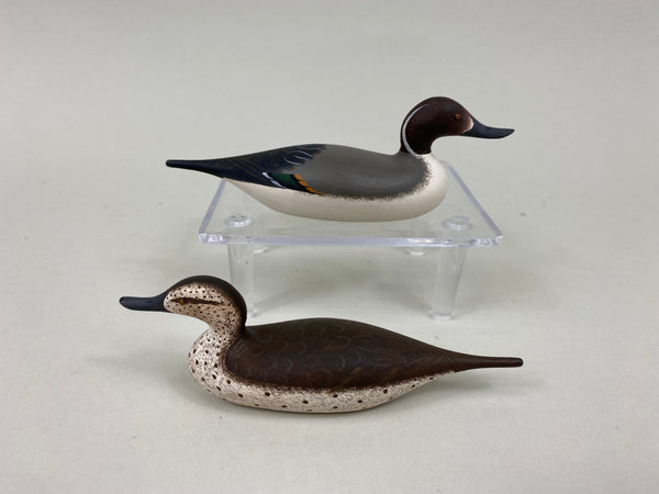 Pair of Ray Schalk Miniature Pintails, Mason Tribute (#7580)