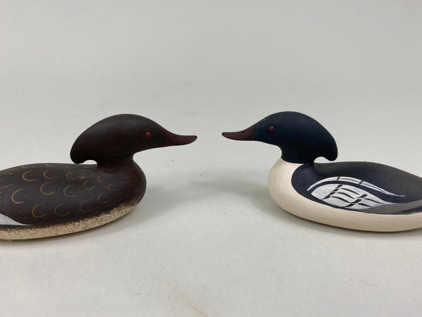 Ray Schalk Mini Mason Style Common Mergansers (#7581)