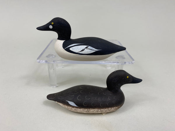 Pair of Ray Schalk Miniature Goldeneyes (#7582)