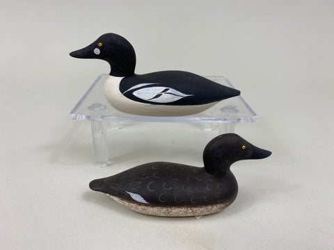 Pair of Ray Schalk Miniature Goldeneyes (#7582)