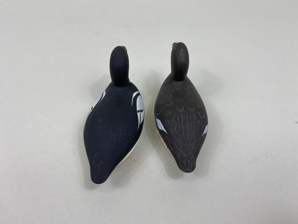 Pair of Ray Schalk Miniature Goldeneyes (#7582)