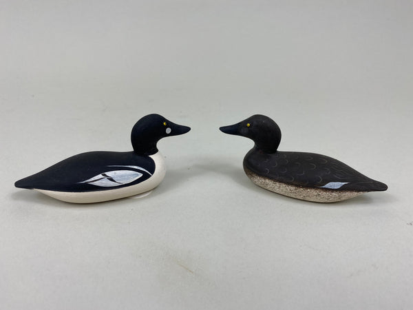 Pair of Ray Schalk Miniature Goldeneyes (#7582)