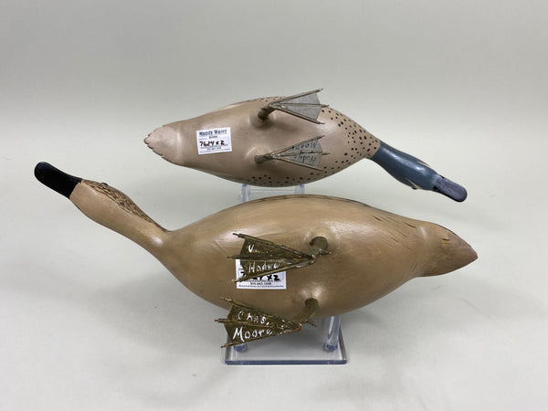 Pair of Standing Blue-Wing Teal by Virgil Hodge and Charlie Moore (#7624)