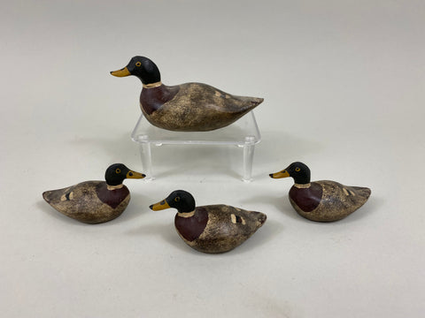 Set of 4 Herman Wendt Miniature Mallard Drakes (#7646)