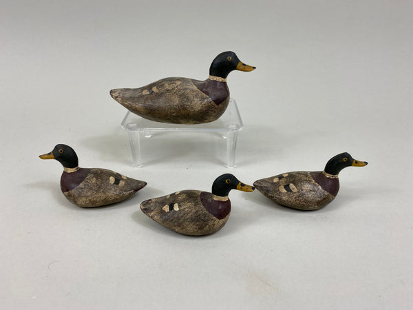 Set of 4 Herman Wendt Miniature Mallard Drakes (#7646)