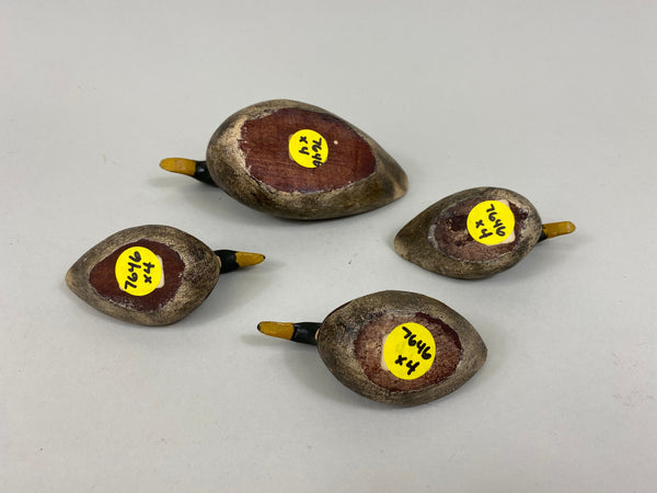 Set of 4 Herman Wendt Miniature Mallard Drakes (#7646)