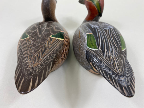 Torry Ward Pair Green Wing Teal, Stamped, Original (#7723)