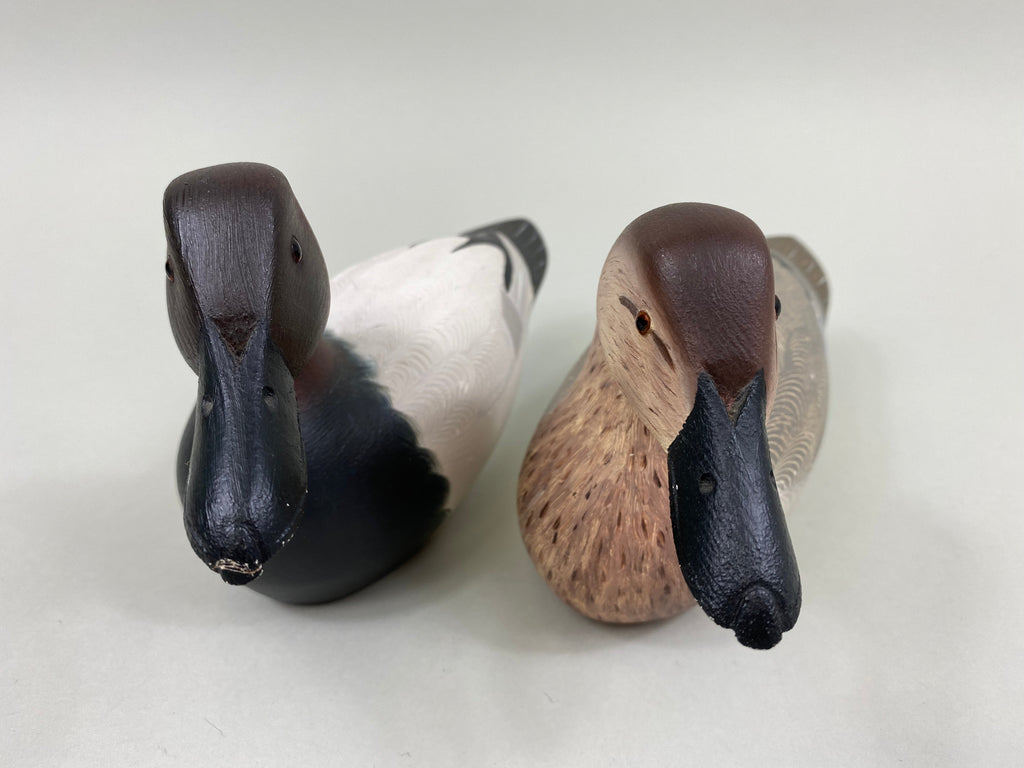 Kenny Weeks Pair of Third Size Canvasbacks (#7800) - Muddy Water