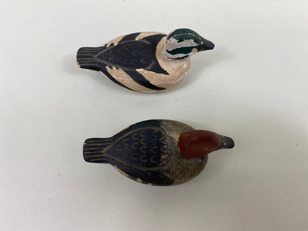 Pair of Gerald Tremblay Miniature Goldeneyes (#7826)