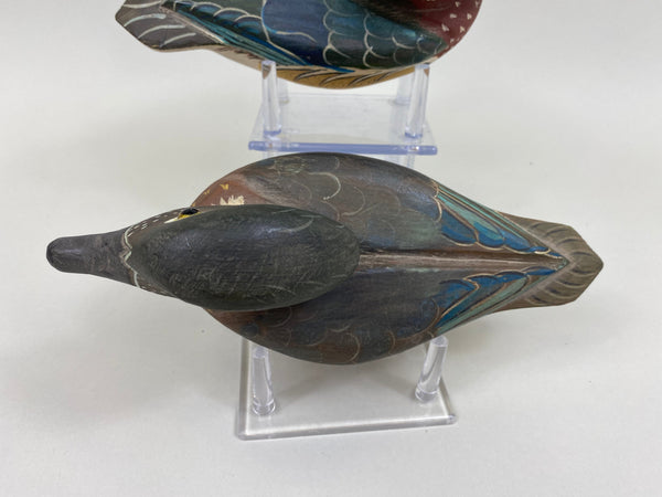 Bud Hinck Pair of Half Size Wood Ducks (#7859)