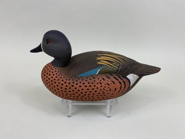 Ken Harris Blue Wing Teal Drake Original Paint (#7869)