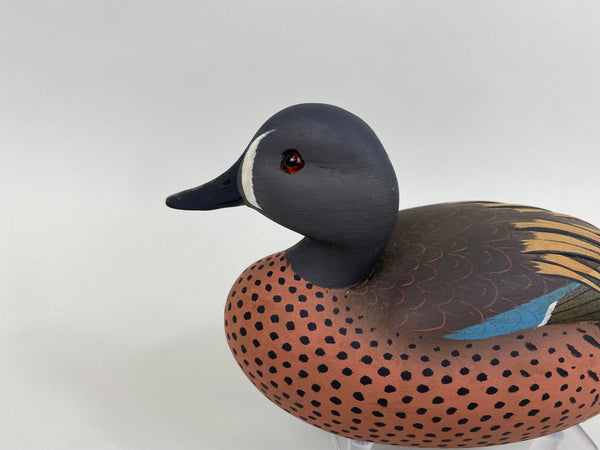 Ken Harris Blue Wing Teal Drake Original Paint (#7869)