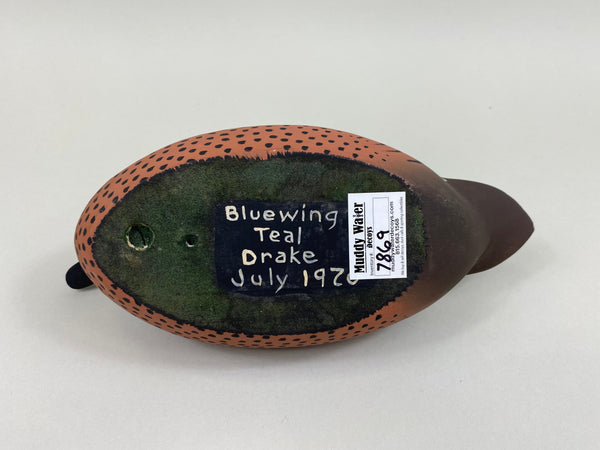 Ken Harris Blue Wing Teal Drake Original Paint (#7869)