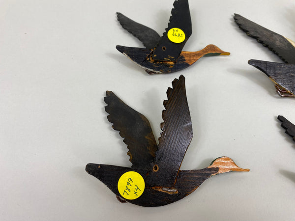 4 Miniature Flyer Mallard Drakes, Assorted Sizes, Unknown (#7899)