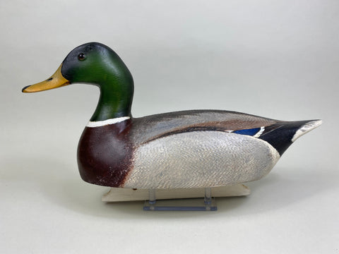 Torry Ward Mallard Drake Hunting Decoy, Branded, Signed (#7906)
