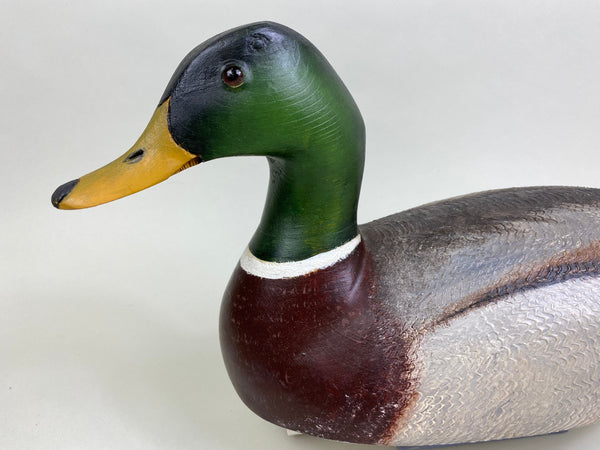 Torry Ward Mallard Drake Hunting Decoy, Branded, Signed (#7906)