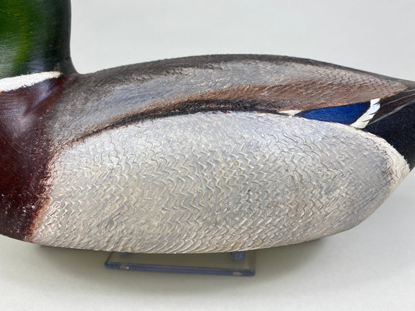 Torry Ward Mallard Drake Hunting Decoy, Branded, Signed (#7906)