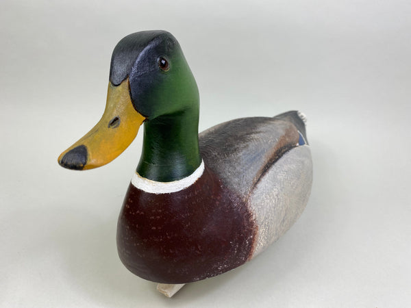 Torry Ward Mallard Drake Hunting Decoy, Branded, Signed (#7906)