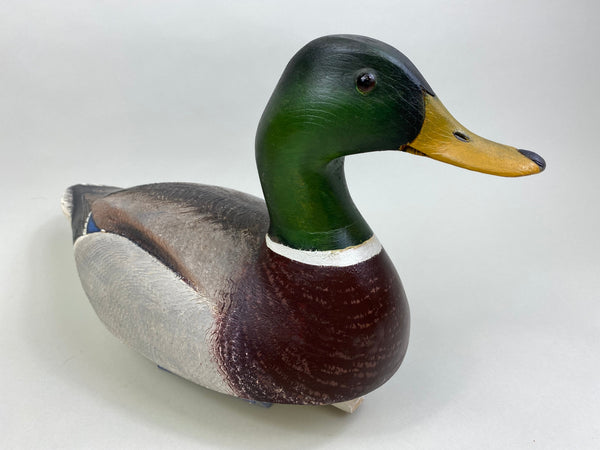 Torry Ward Mallard Drake Hunting Decoy, Branded, Signed (#7906)