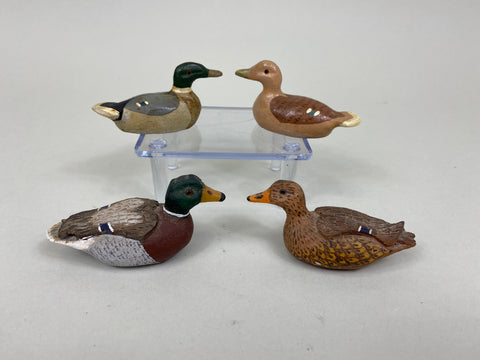 Lot of 4 Miniature Mallards- 2 pairs (#7999)
