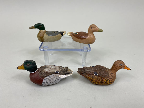 Lot of 4 Miniature Mallards- 2 pairs (#7999)