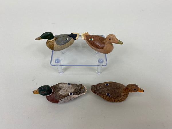Lot of 4 Miniature Mallards- 2 pairs (#7999)