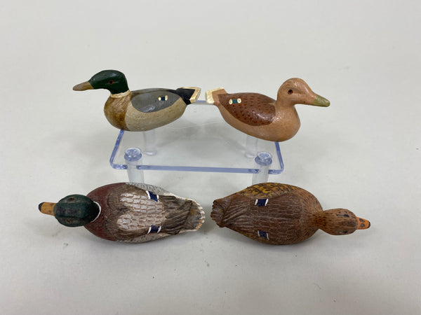 Lot of 4 Miniature Mallards- 2 pairs (#7999)