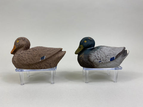 Salesman Sample Pair of Carry Lite Paper Mache Mallards (#8119)