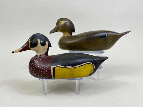 Menin Brabaw Pair of Half Size Wood Ducks (#8298)