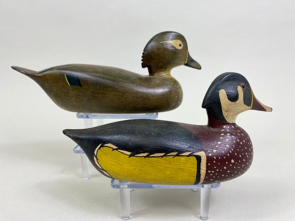 Menin Brabaw Pair of Half Size Wood Ducks (#8298)
