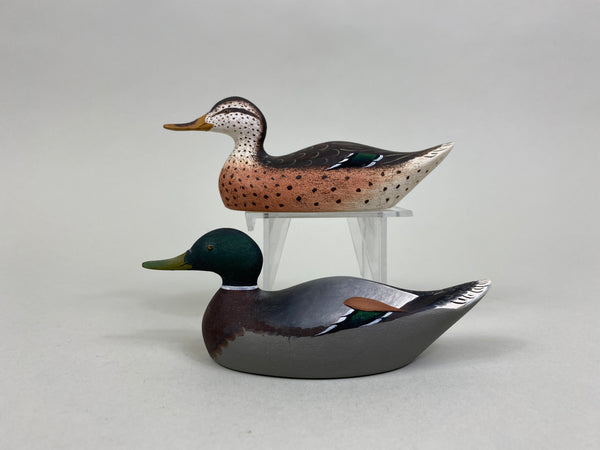 Ray Schalk Miniature Pair of Mason Style Mallards (#8372)