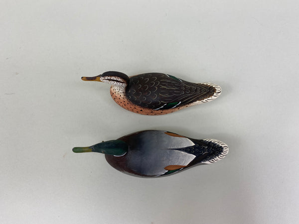 Ray Schalk Miniature Pair of Mason Style Mallards (#8372)