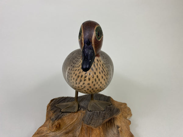 L. E. Nickerson Standing Full Body Green-Wing Teal Drake (#8566)