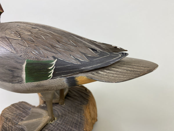 L. E. Nickerson Standing Full Body Green-Wing Teal Drake (#8566)