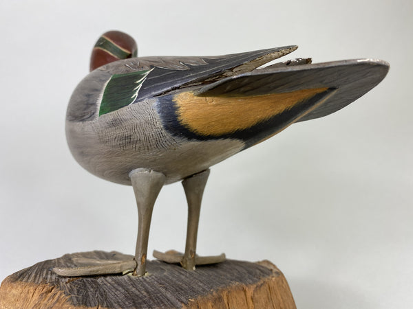 L. E. Nickerson Standing Full Body Green-Wing Teal Drake (#8566)