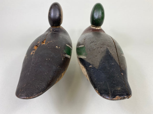 Mason Painted Eye Pair of Mallards, Original Paint (#8572)