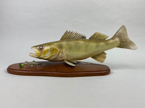 Hank Kimple Hand Carved Lifesize Walleye (#8636)
