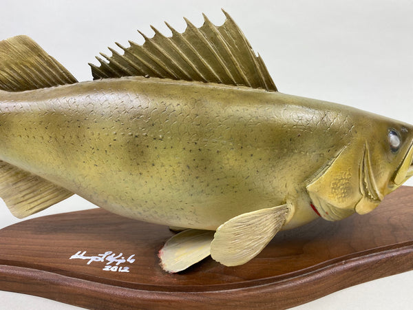 Hank Kimple Hand Carved Lifesize Walleye (#8636)