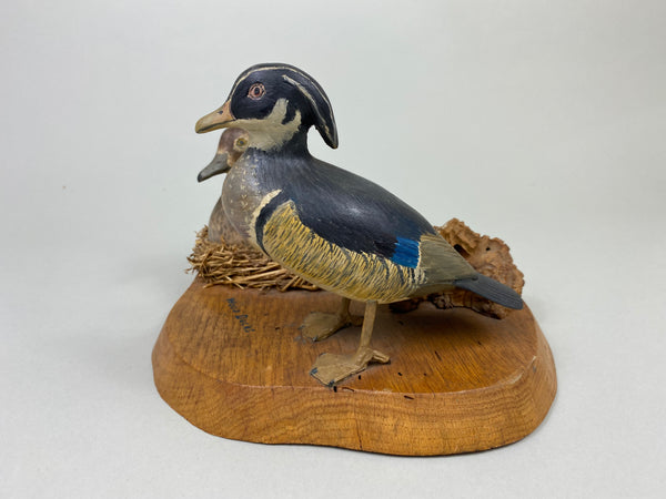 Clem Wilding Pair of Mini Wood Ducks (#8772)
