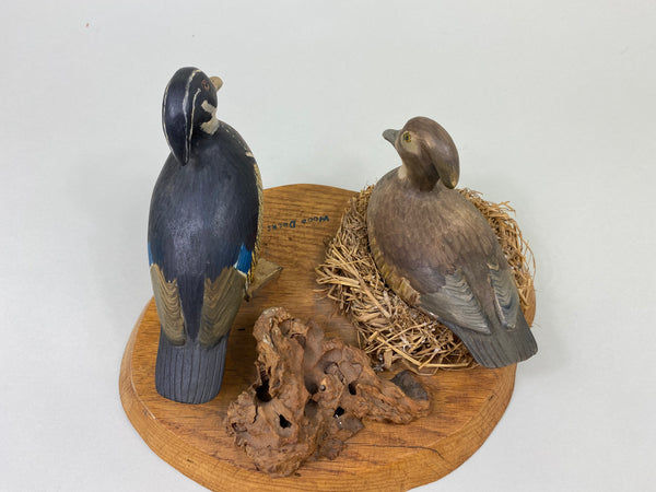 Clem Wilding Pair of Mini Wood Ducks (#8772)