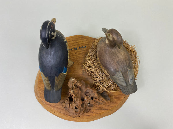Clem Wilding Pair of Mini Wood Ducks (#8772)