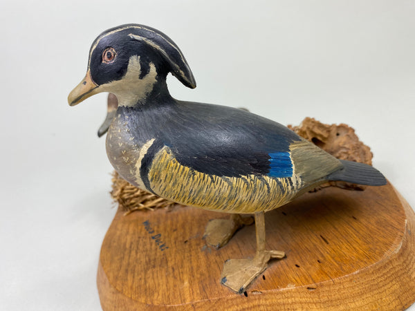Clem Wilding Pair of Mini Wood Ducks (#8772)